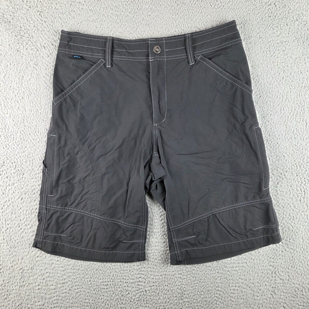 Kuhl Shorts Mens 34 Gray Hiking Outdoors Stretch Hiker Hike Durable